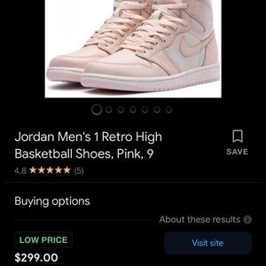 Nike Jordan’s mens 1 retro high basketball sneakers